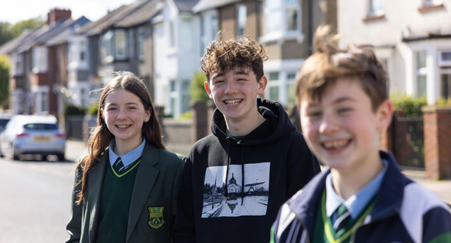 Auslandsjahr in Irland mit LISA! Sprachreisen Jugendliche während ihres Auslandsjahres mit LISA! Sprachreisen in einer irischen Wohngegend
