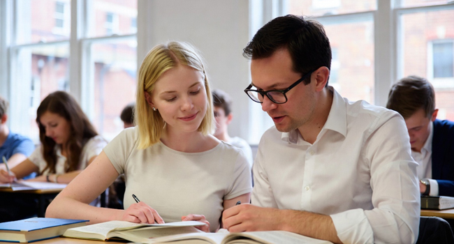 Bildungsurlaub England Manchester mit LISA! – Englisch lernen in moderner Lernumgebung Erwachsene im Englischunterricht in Manchester während eines LISA! Bildungsurlaubs lernen in persönlicher und internationaler Atmosphäre