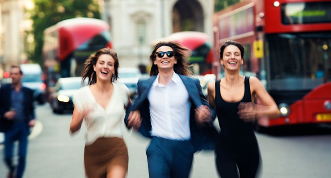 Erwachsene in London England während einer LISA! Sprachreise erleben die Stadt und genießen gemeinsam die Freizeit