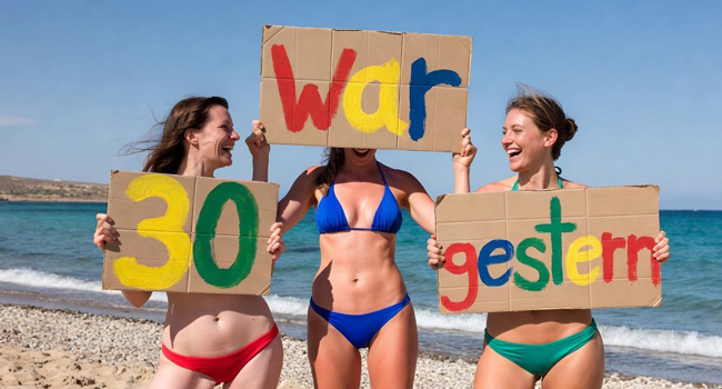Bildungsurlaub Malta Sliema 30 Plus mit LISA! – Englisch lernen und mediterrane Lebensfreude erleben Erwachsene am Strand auf Malta während eines LISA! Bildungsurlaubs 30 Plus genießen Sonne, Gemeinschaft und Englischlernen in entspannter Atmosphäre