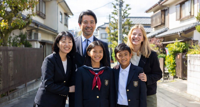  Gastfamilie in Tokio während einer LISA! Sprachreise heißt Teilnehmer willkommen und zeigt kulturellen Austausch in Japan