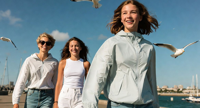 Schülerinnen in Portsmouth während einer LISA! Sprachreise am Hafen unterwegs genießen Betreuung und gemeinsame Freizeit