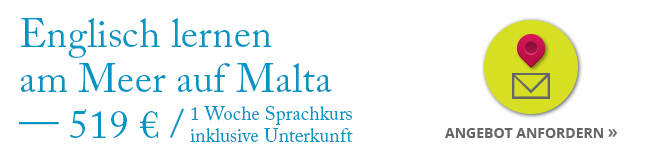 Englisch lernen auf Malta 519€ - 1 Woche Sprachkurs inklusive Unterkunft