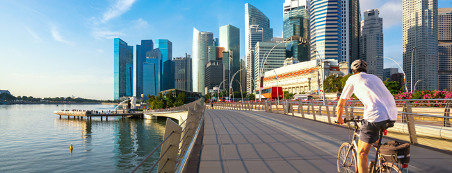 LISA-Sprachreisen-Erwachsene-Chinesisch-Singapur-Singapore-Skyline-Ausflug-Fahrrad-Fluss