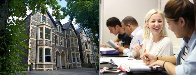 LISA-Sprachreisen-Erwachsene-Englisch-England-Cardiff-Wales-Schule-Gebaeude-Eingang LISA-Sprachreisen-Erwachsene-Englisch-England-Cardiff-Wales-Schule-Gebaeude-Eingang