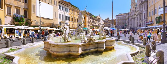 LISA-Sprachreisen-Erwachsene-Italienisch-Italien-Rom-Piazza-Navona-Brunnen-Platz