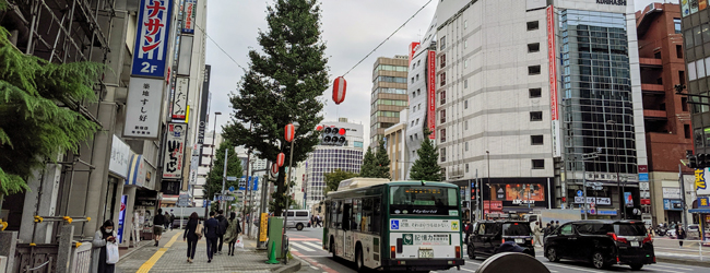 LISA-Sprachreisen-Erwachsene-Japanisch-Japan-Tokio-Sprachschule-Strasse-Bus-Schrein